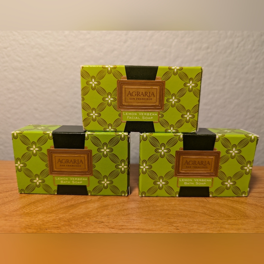 NIB Agraria Lemon Verbena Bath Soap & Facial Soap